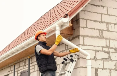 Pose et remplacement de gouttières à Fraquelfing